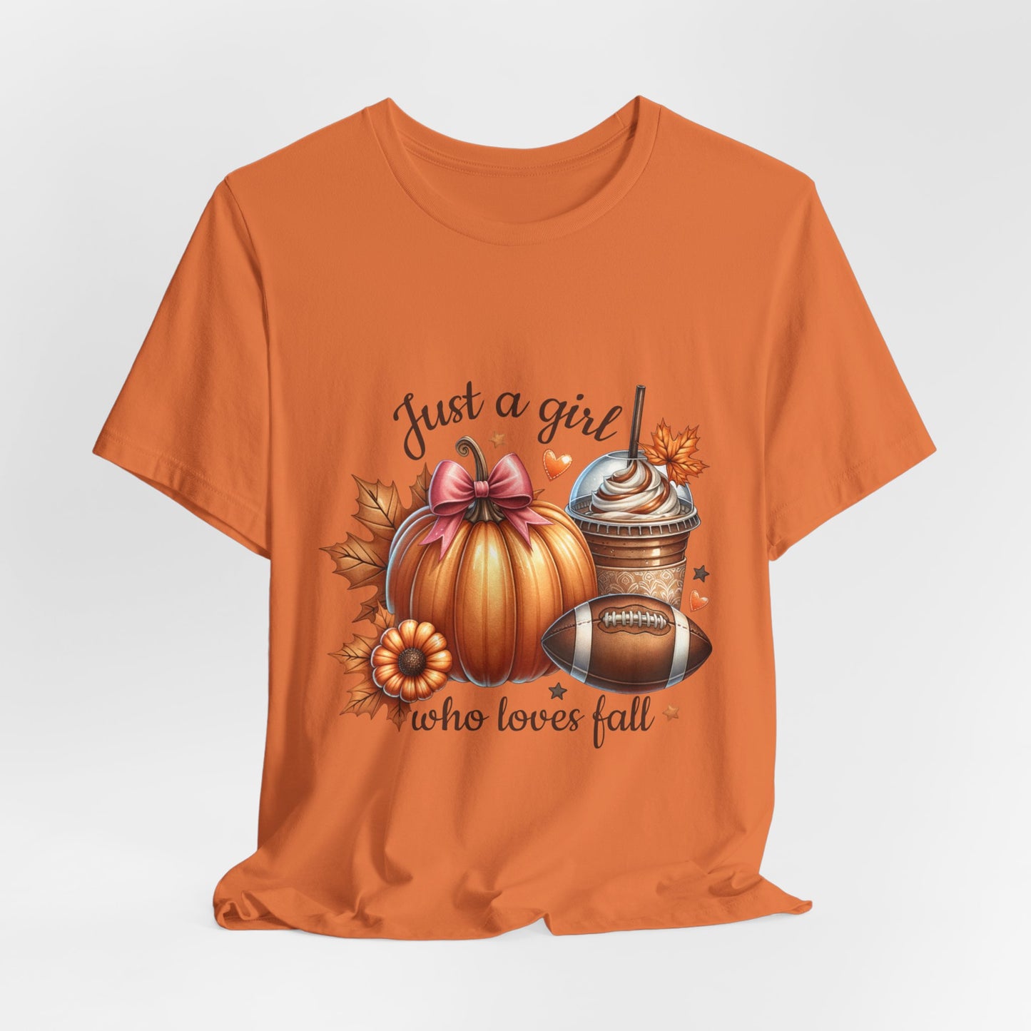 "Just a Girl Who Loves Fall 2" Short Sleeve Tee