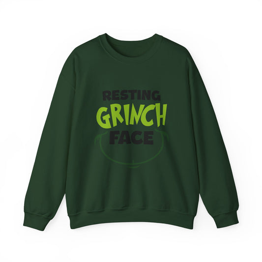 Resting Grinch Face Crewneck Sweatshirt