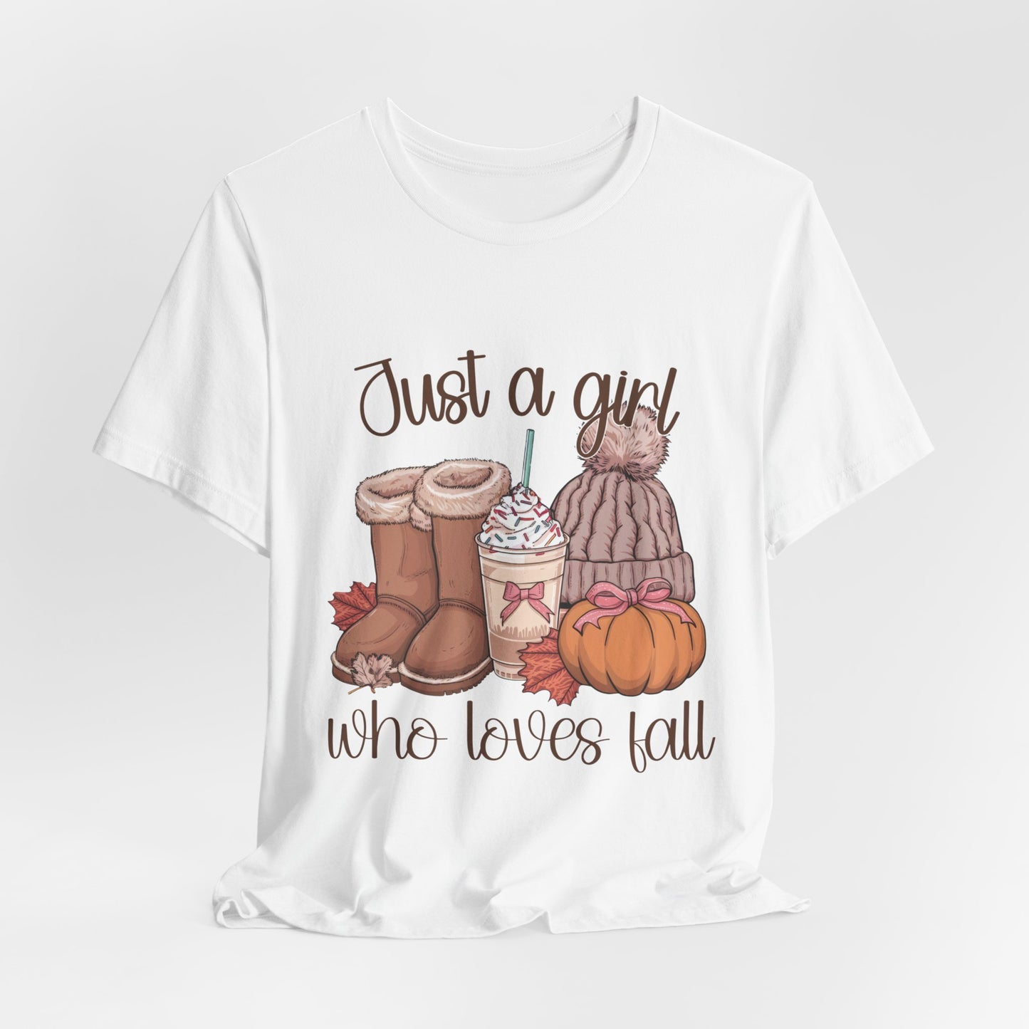 "Just a Girl Who Loves Fall"  Short Sleeve Tee