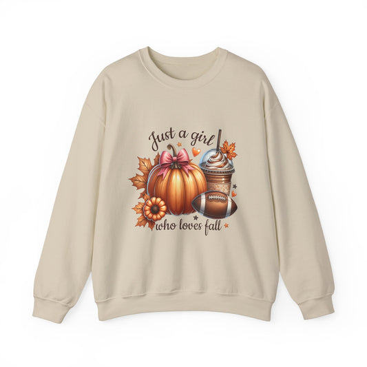 "Just a Girl Who Loves Fall" Crewneck Sweatshirt