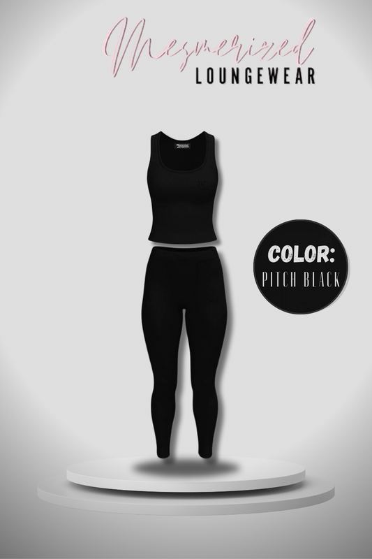 “Pitch Black” Lounge Tank legging Set