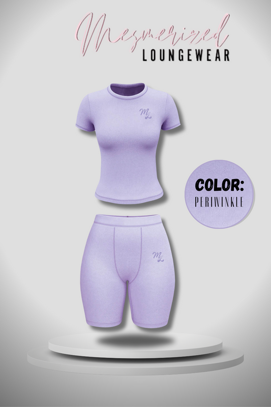 “Periwinkle ” Lounge short Set