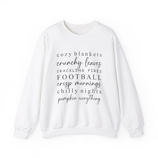 Cozy Nights Crewneck Sweatshirt(Black Font)