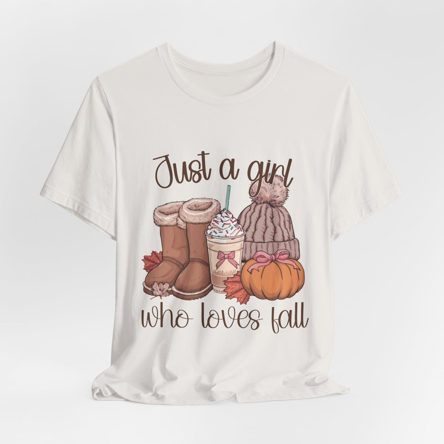 "Just a Girl Who Loves Fall"  Short Sleeve Tee